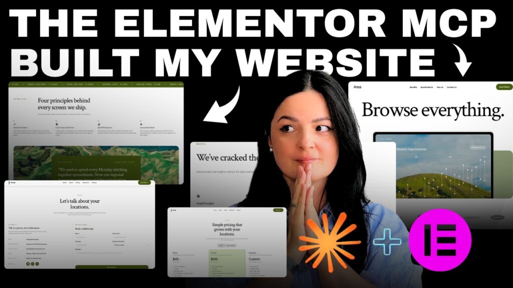 Thumbnail for my video testing whether the Elementor MCP can turn a landing page into a full website